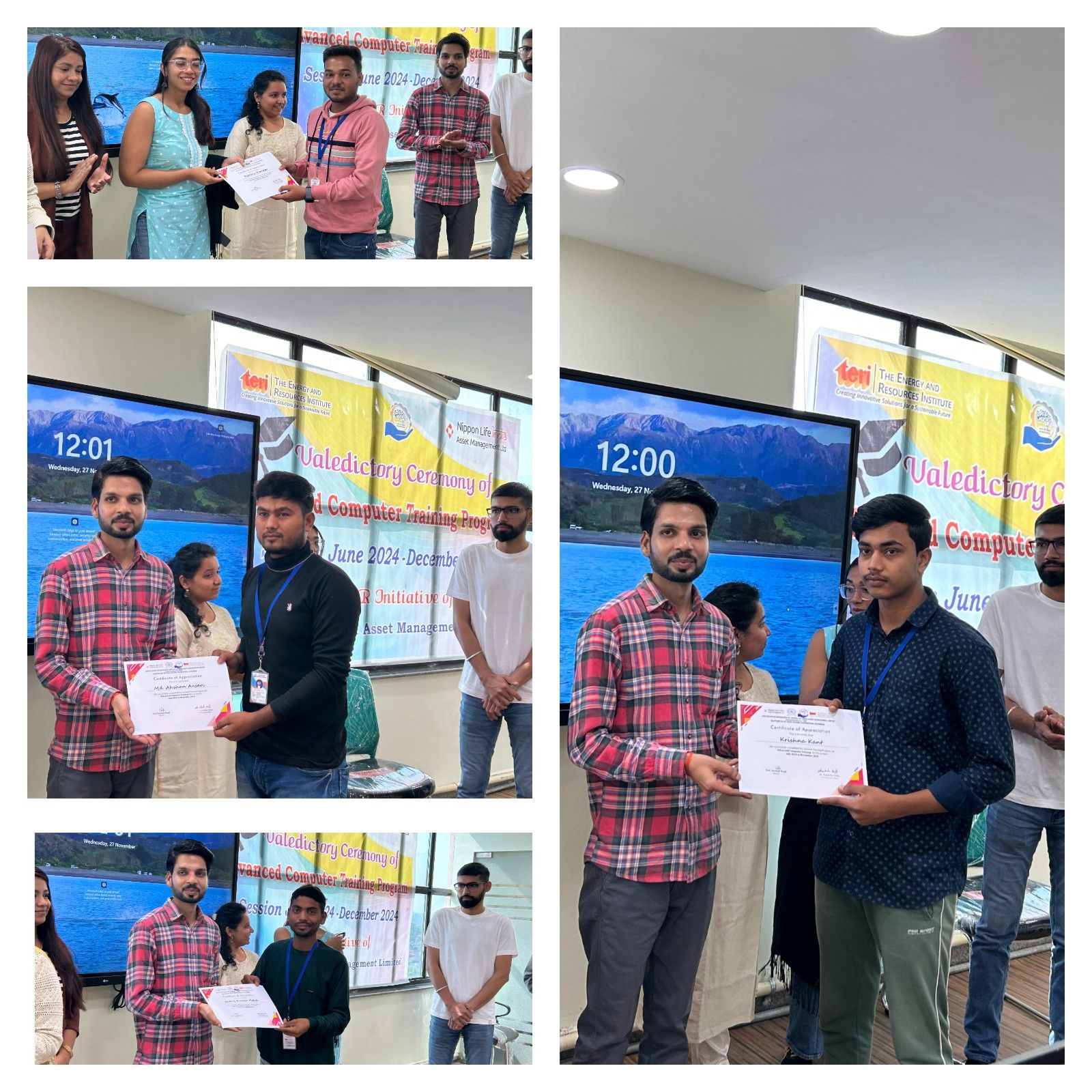 The valedictory function of the CSR program of Nippon Life Asset Management Limited and TERI